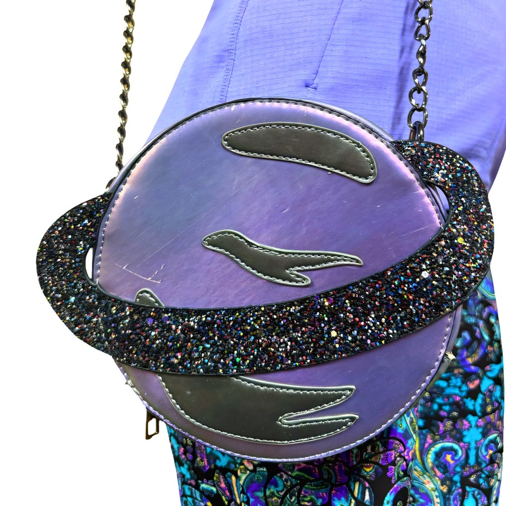 Her Universe Purple and Black Cosmic Crossbody Bag